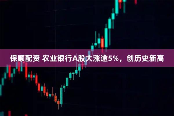 保顺配资 农业银行A股大涨逾5%，创历史新高